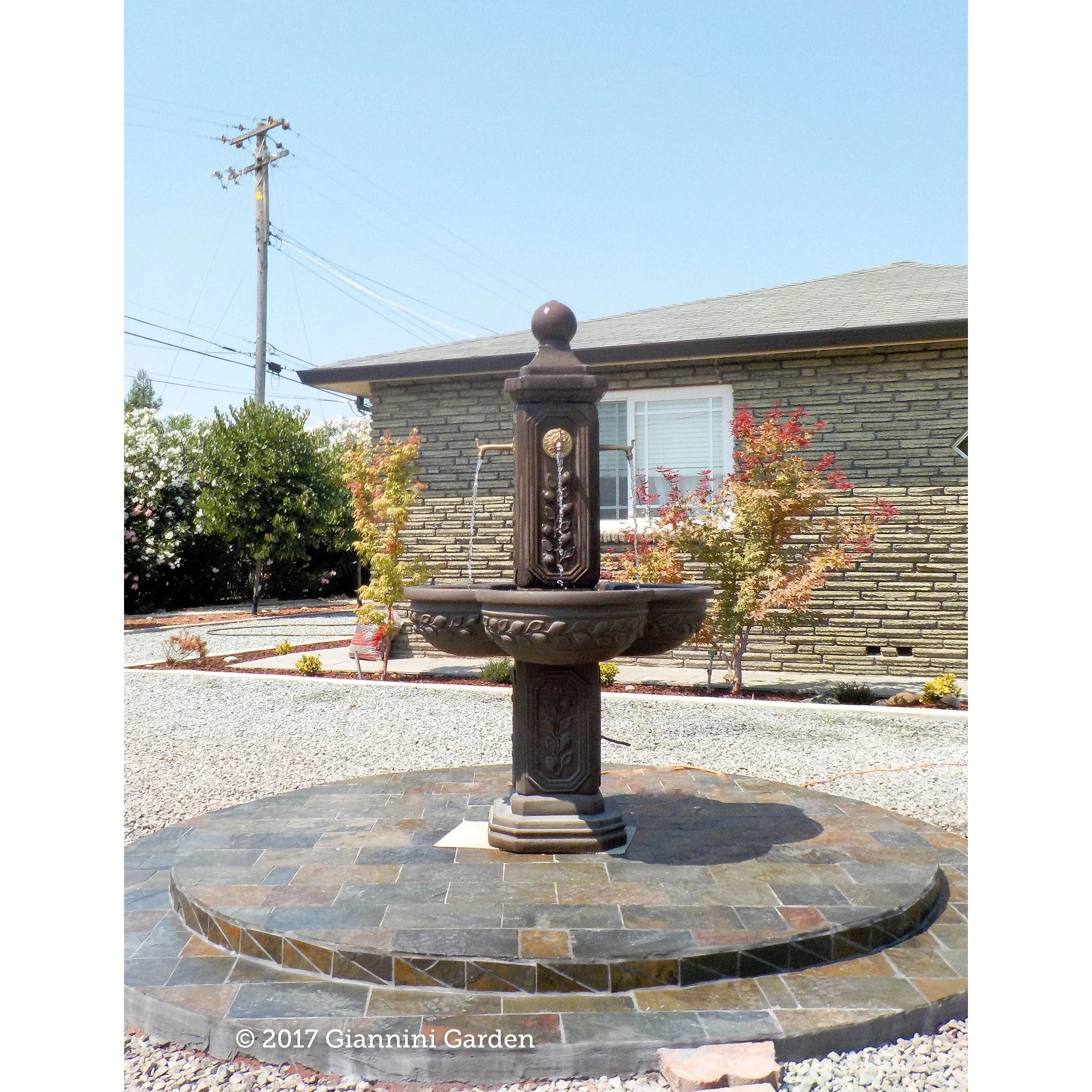 Giannini Garden Catalina Concrete Terrace Outdoor Garden Fountain 1722 1722