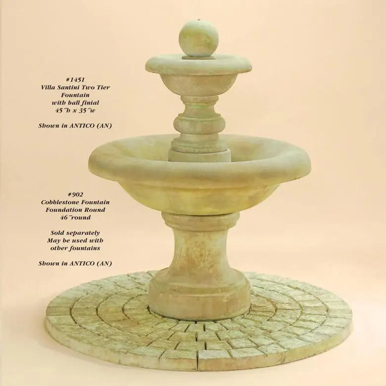 Giannini Garden Cobblestone Fountain Foundation 46