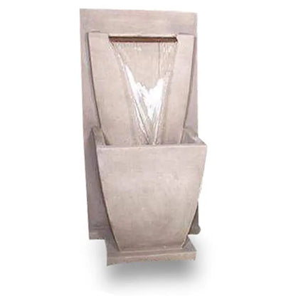 Giannini Garden Corina Lamina French Limestone Concrete Wall Outdoor Fountain 1745 1745