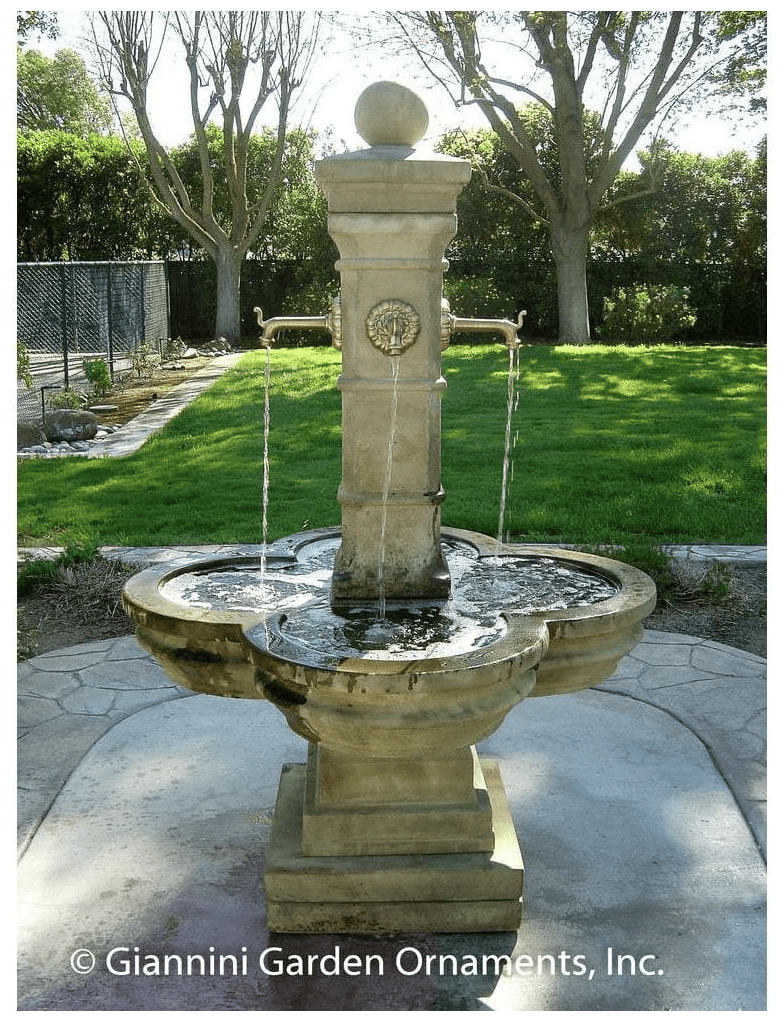 Giannini Garden Outdoor Fountains Avignon / Bronze Spout Giannini Garden Avignon Spout Concrete Courtyard Outdoor Fountain 1584