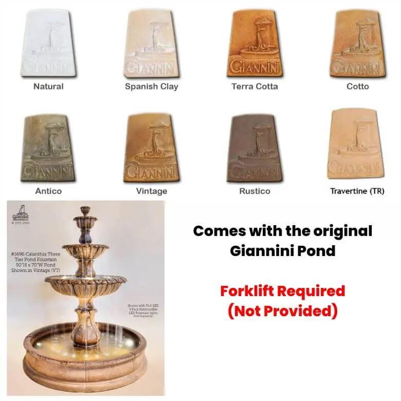 Giannini Garden Outdoor Fountains Giannini Garden Calanthia Three Tier Pond Fountain 1696