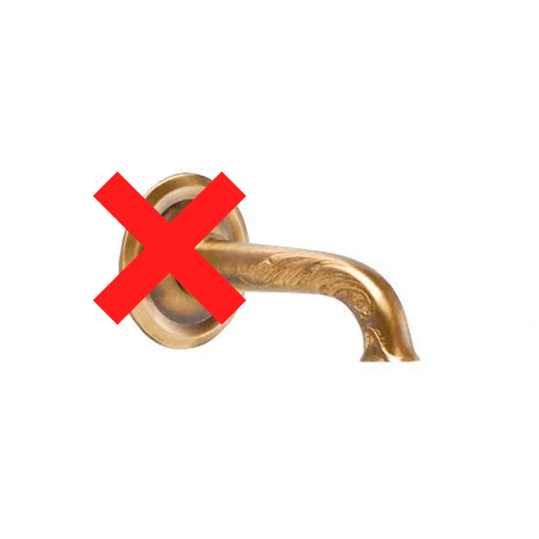 Giannini Garden Outdoor Fountains Classico Water Spout GI-34 (Single-1) without Back Plate Giannini Garden Classico Water Spout Bronze GI-34