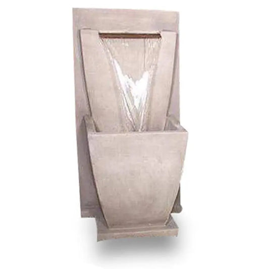 Giannini Garden Outdoor Fountains Corina Lamina / French Limestone / 48"H x 28"W x 21"D Giannini Garden Corina Lamina French Limestone Concrete Wall Outdoor Fountain 1745