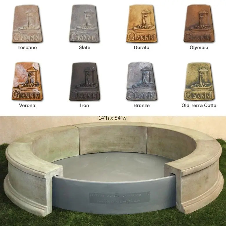 Giannini Garden Outdoor Fountains Easy Pond #1316 / Toscano (TO) Giannini Garden Grand Easy Pond #1316 (14"H X 84"W)