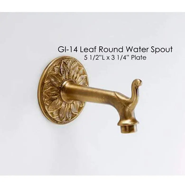 Giannini Garden Outdoor Fountains Giannini Garden Leaf Round Water Spout Bronze GI-14