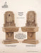 Giannini Garden Outdoor Fountains Lemon Lavado / Vintage / 61"b x 30"w x 20" from wall Giannini Garden Lemon Lavado Vintage Concrete Wall Outdoor Fountain 1207