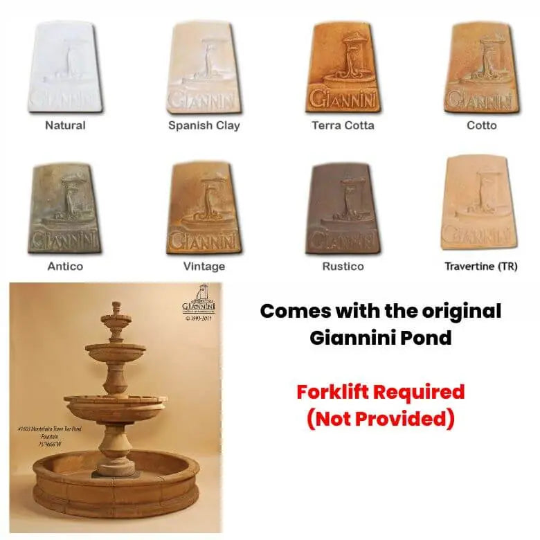 Giannini Garden Outdoor Fountains Giannini Garden Montefalco Three Tier Pond Fountain 1603