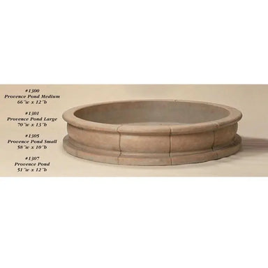 Giannini Garden Outdoor Fountains Provence Pond Medium #1300 / Antico (AN) Giannini Garden Provence Pond Medium #1300 (66"W x 12"H)