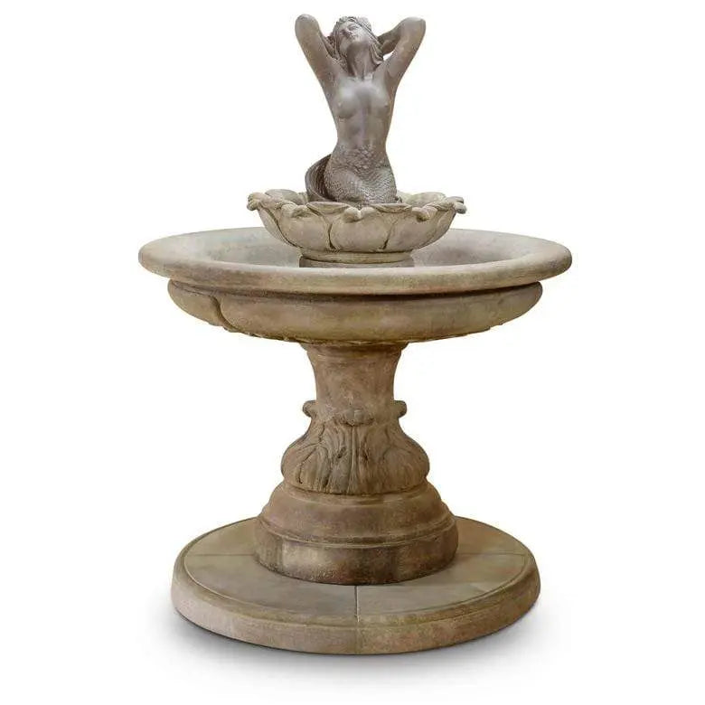 Giannini Garden Outdoor Fountains Giannini Garden Sirena Mermaid Concrete Outdoor Fountain 1676