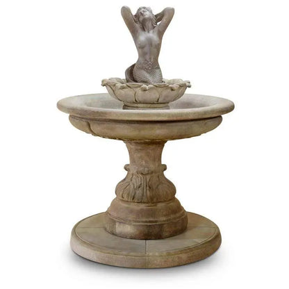 Giannini Garden Outdoor Fountains Giannini Garden Sirena Mermaid Concrete Outdoor Fountain 1676