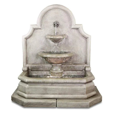 Giannini Garden Grand Venasque Walnut Concrete Wall Outdoor Fountain 1768 1768