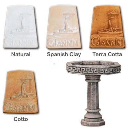 Giannini Garden Labyrinth Bird Bath Outdoor Cast Stone 430 430