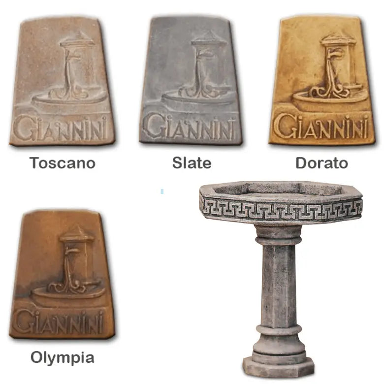 Giannini Garden Labyrinth Bird Bath Outdoor Cast Stone 430 430