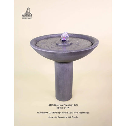 Giannini Garden Marina Greystone Tall Concrete Outdoor Fountain 1753 1753