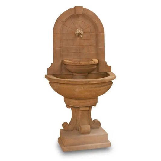 Giannini Garden Montefalco Bronze Water Concrete Wall Outdoor Fountain 1573 1573
