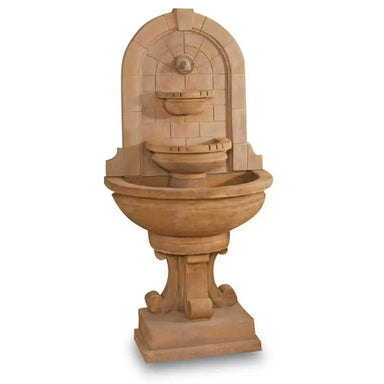 Giannini Garden Montefalco Spout Concrete Wall Outdoor Fountain 1571