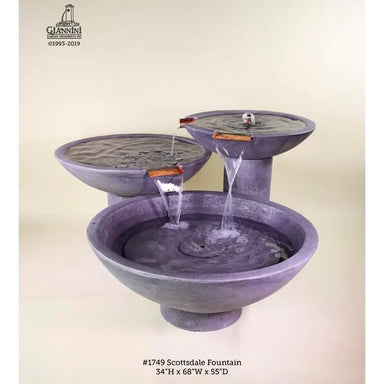 Giannini Garden Scottsdale Greystone Concrete Outdoor Fountain 1749