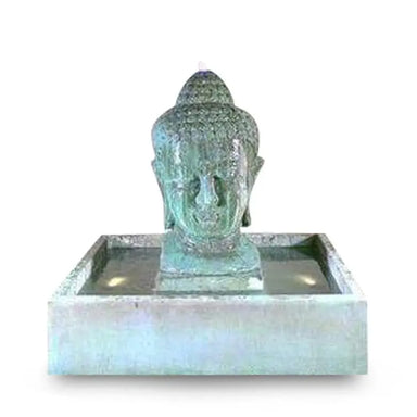 Giannini Garden Serene Buddha Copper Patina Courtyard Outdoor Fountain 1742