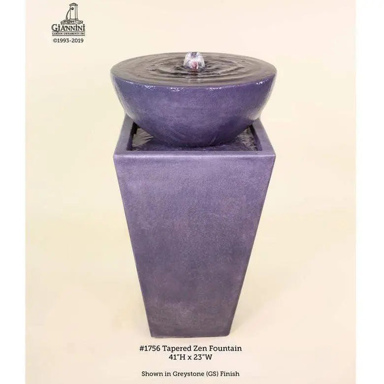 Giannini Garden Tapered Zen Greystone Concrete Outdoor Fountain 1756 1756