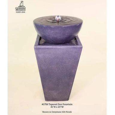 Giannini Garden Tapered Zen Greystone Concrete Outdoor Fountain 1756 1756