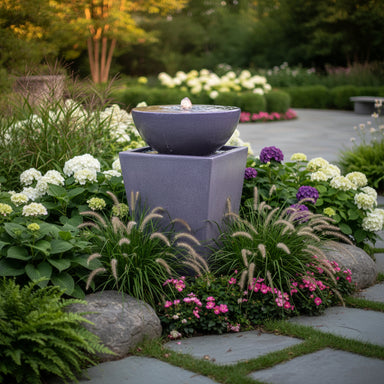 Giannini Garden Tapered Zen Greystone Concrete Outdoor Fountain 1756 1756