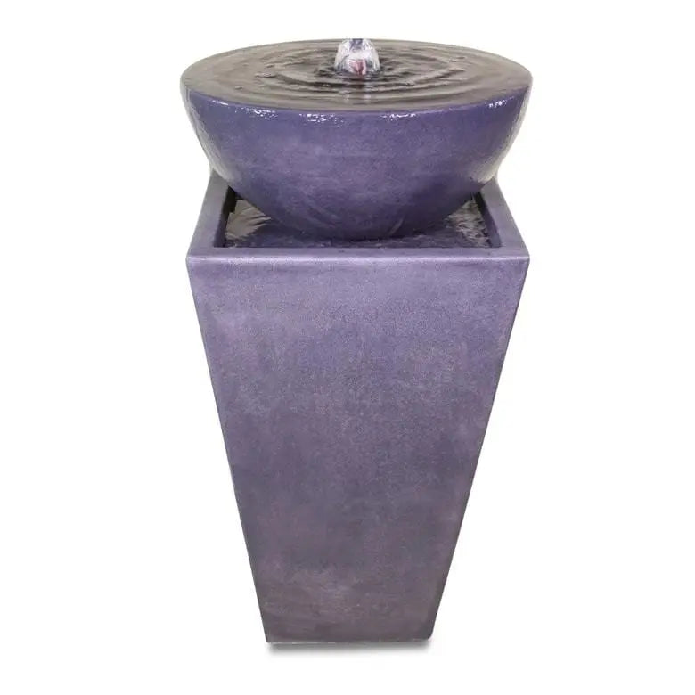 Giannini Garden Tapered Zen Greystone Concrete Outdoor Fountain 1756 1756
