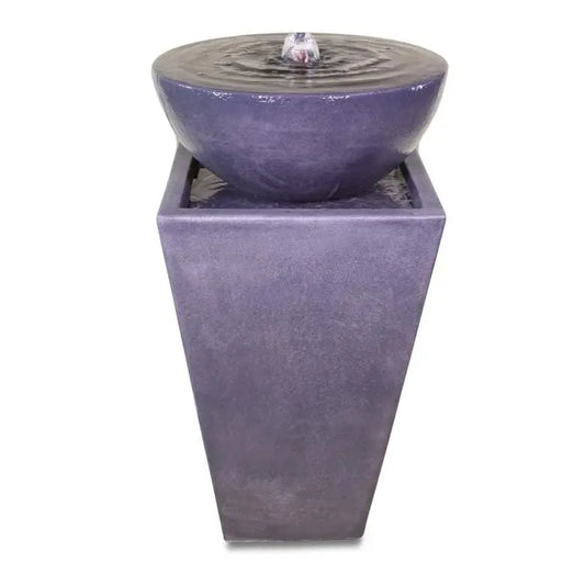Giannini Garden Tapered Zen Greystone Concrete Outdoor Fountain 1756 1756