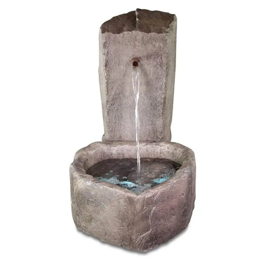 Giannini Garden Walnut Concrete Rock Spring Outdoor Fountain 1763 1763