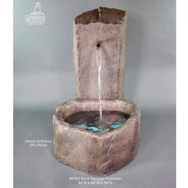 Giannini Garden Walnut Concrete Rock Spring Outdoor Fountain 1763 1763