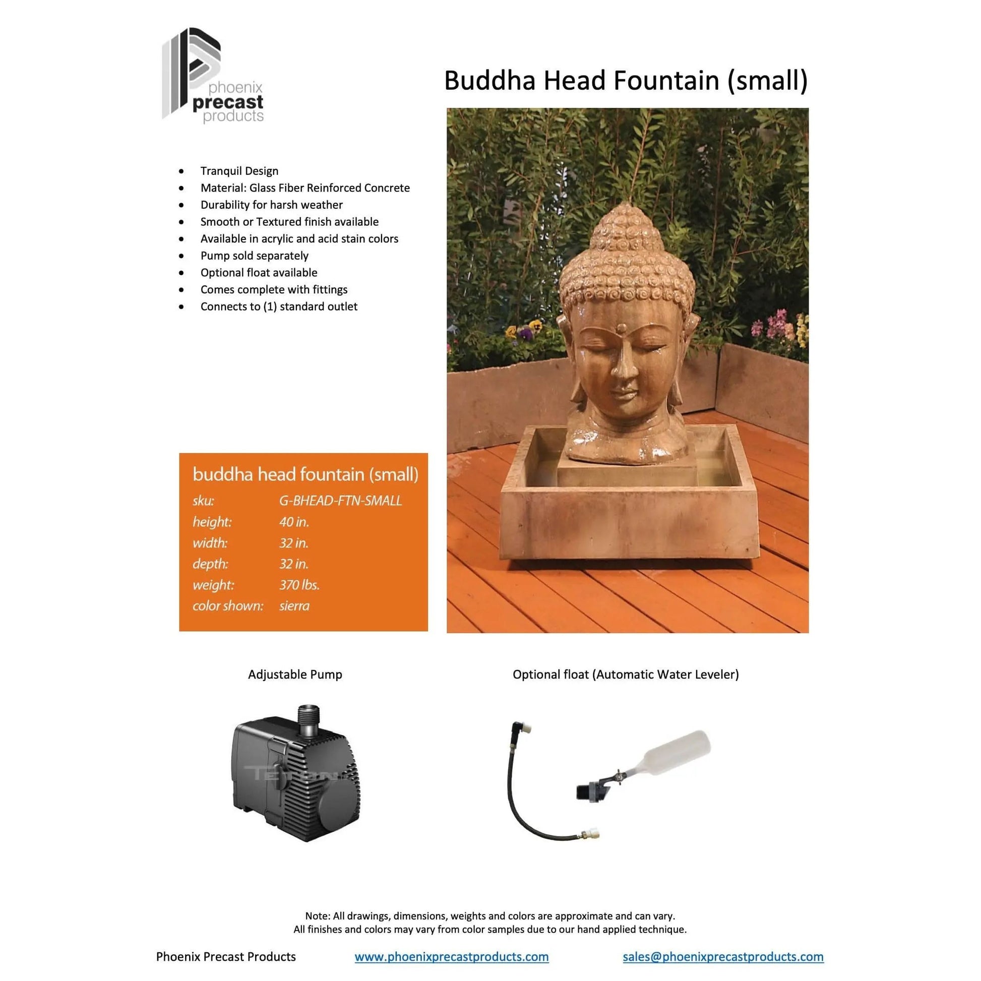 Phoenix Precast Buddha Head 32