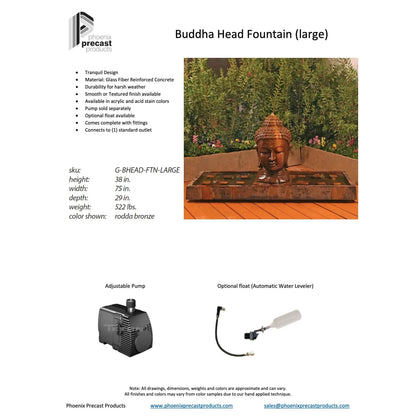 Phoenix Precast Buddha Head 75