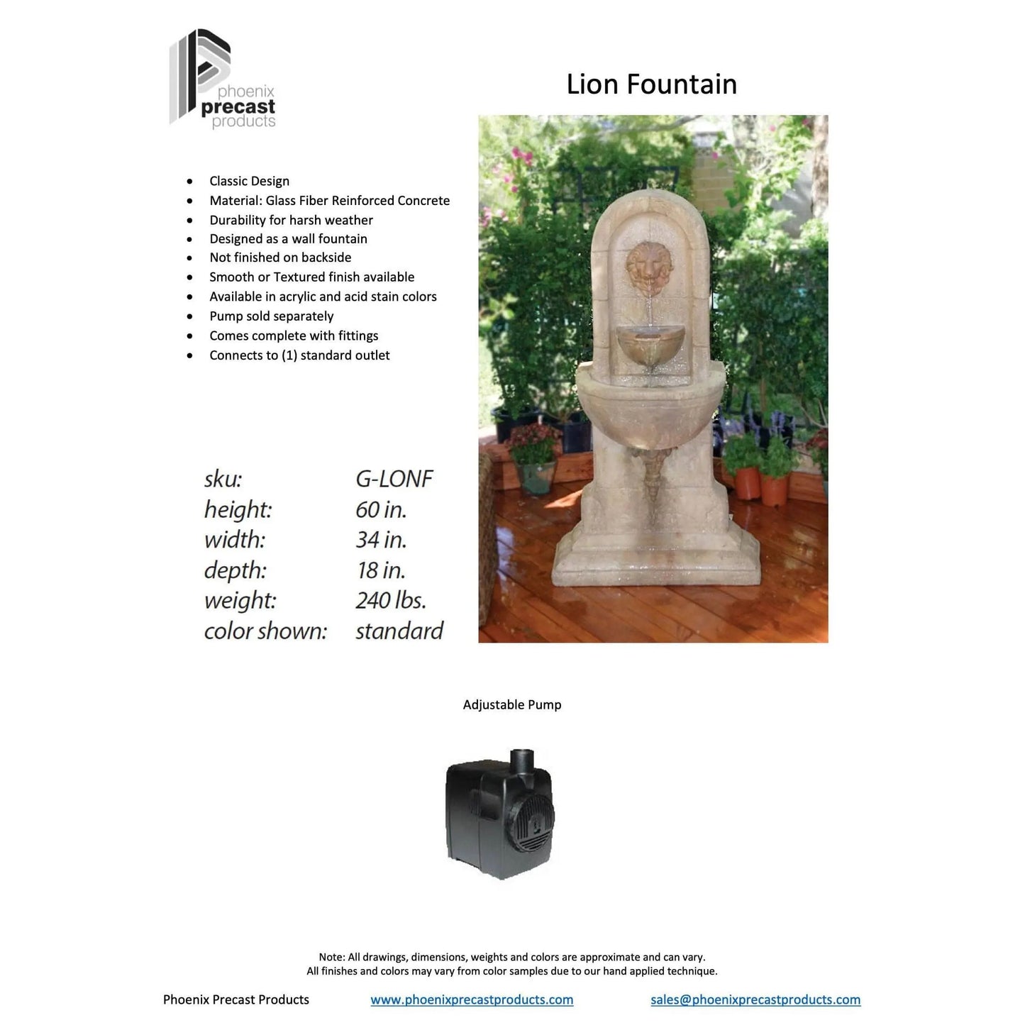 Phoenix Precast Lion 34