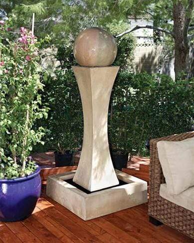 Phoenix Precast Outdoor Fountains I Large / Absolute / With Ball Phoenix Precast I Large 32" Wide Concrete Outdoor Fountain G-IIIF-LARGE-