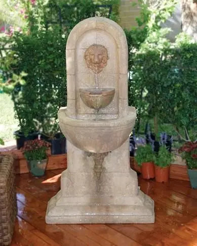 Phoenix Precast Outdoor Fountains Phoenix Precast Lion 34" Wide Concrete Outdoor Fountain G-LONF-