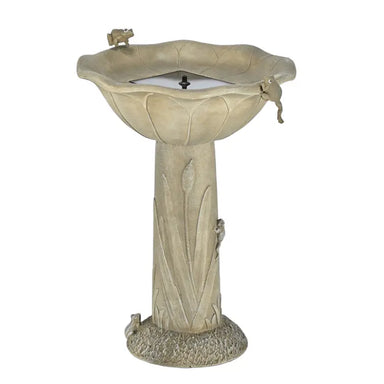 Smart Solar Acadia Frog Solar Birdbath 20633R01 20633R01