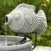 Smart Solar Marin Solar Fish Fountain – Light Cement Finish (23471M01) 23471M01