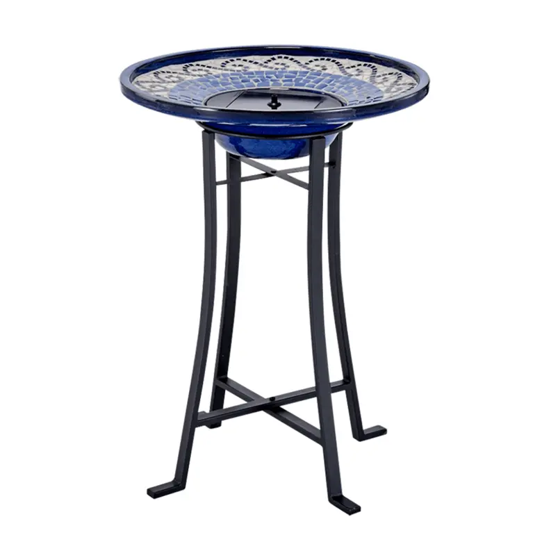 Smart Solar Ravenna Intellisolar Ceramic Birdbath 20747024 20747024