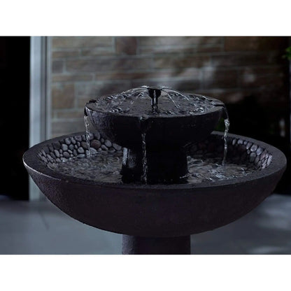 Smart Solar Riverstone 2-Tier intelliSOLAR Fountain with Remote 34208024 34208RM1