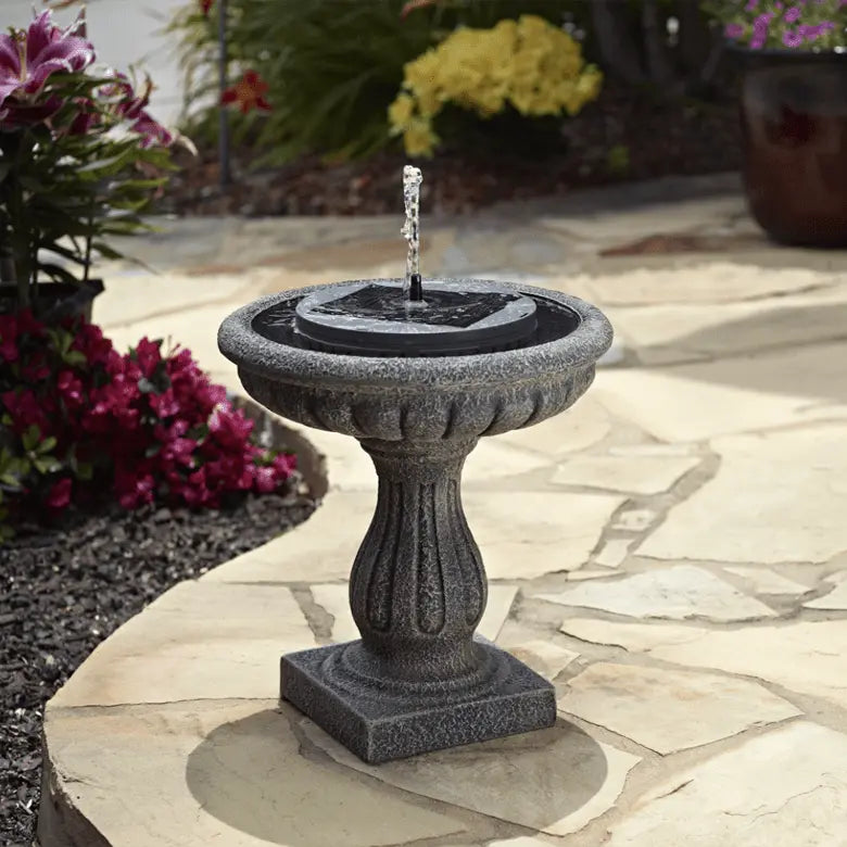 Smart Solar Outdoor Fountains AquaNura Solar Birdbath Kit 21300R01 / 9" Dia x 2" H Smart Solar AquaNura Solar Birdbath Kit 21300R01