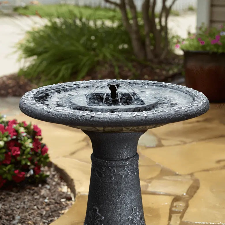 Solar shop birdbath fountain
