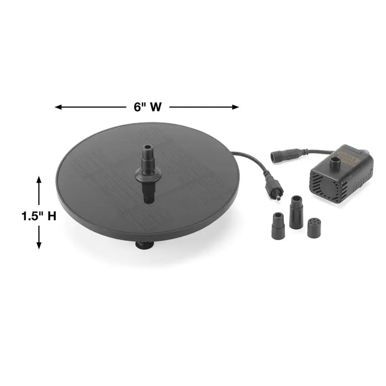 Smart Solar Outdoor Fountains AquaNura Solar Mini Birdbath Kit 21500R01 / 6.0” Dia x 1.5” H Smart Solar Aquanura Solar Mini Birdbath Kit 21500R01