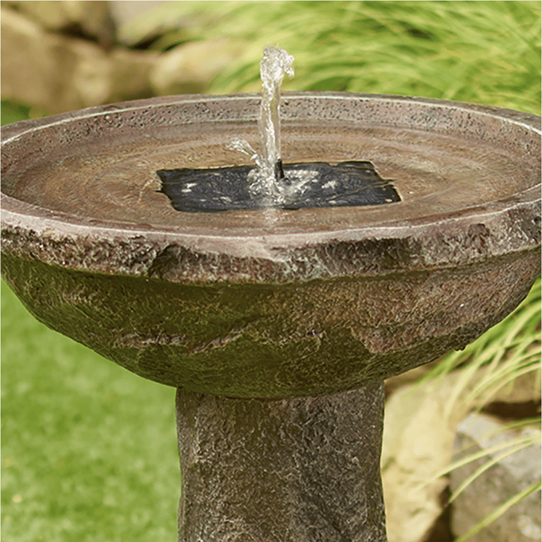 Smart Solar Outdoor Fountains Bedrock / 20.5” Dia. x 28.0” H Smart Solar Bedrock Solar Garden Outdoor Fountain 20388M01