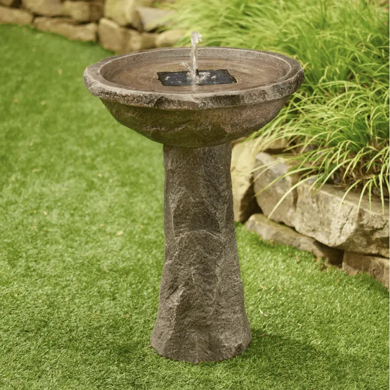 Smart Solar Outdoor Fountains Bedrock / 20.5” Dia. x 28.0” H Smart Solar Bedrock Solar Garden Outdoor Fountain 20388M01