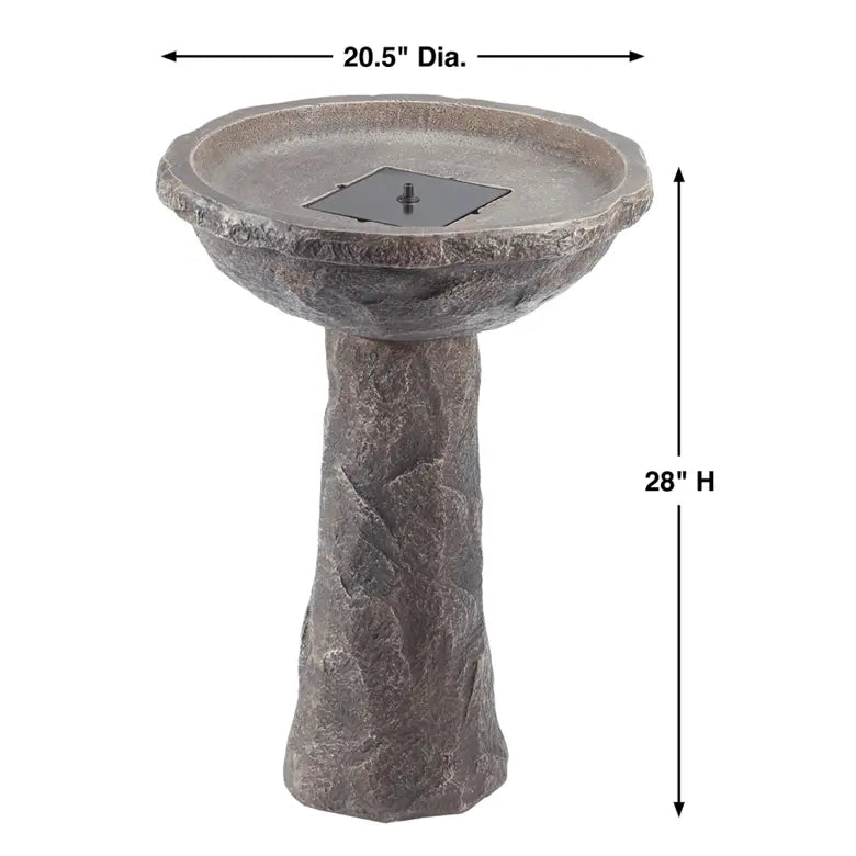 Smart Solar Outdoor Fountains Bedrock / 20.5” Dia. x 28.0” H Smart Solar Bedrock Solar Garden Outdoor Fountain 20388M01