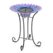 Smart Solar Outdoor Fountains Solar Bell Flower Glass Solar Birdbath / 20.0" Diameter x 24.30" High Smart Solar Bell Flower Glass Solar Birdbath 20223R01