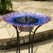 Smart Solar Outdoor Fountains Solar Bell Flower Glass Solar Birdbath / 20.0" Diameter x 24.30" High Smart Solar Bell Flower Glass Solar Birdbath 20223R01