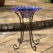 Smart Solar Outdoor Fountains Solar Bell Flower Glass Solar Birdbath / 20.0" Diameter x 24.30" High Smart Solar Bell Flower Glass Solar Birdbath 20223R01