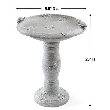 Smart Solar Outdoor Fountains Country Gardens Traditional Birdbath / 18.5" Diameter x 23" High Smart Solar Country Gardens Traditional Birdbath 70023