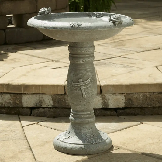 Smart Solar Outdoor Fountains Country Gardens Traditional Birdbath / 18.5" Diameter x 23" High Smart Solar Country Gardens Traditional Birdbath 70023