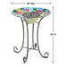 Smart Solar Outdoor Fountains Hummingbird Glass Solar Birdbath / 20.0" Diameter x 24.30" High  Smart Solar Hummingbird Glass Solar Birdbath 20224R01